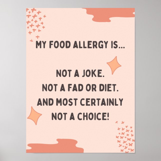 Affiche Mon allergie n'est pas une plaisanterie (Devant)