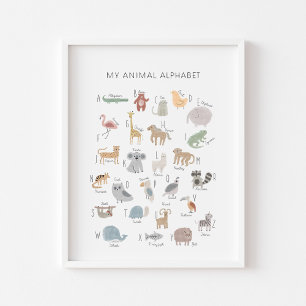 Affiche Mon alphabet animal