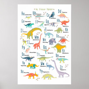 Affiche Mon Alphabet Dinosaure