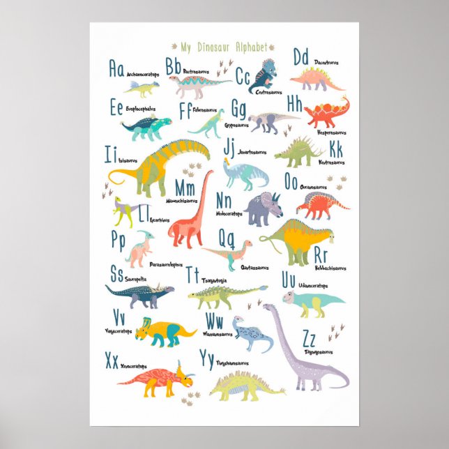 Affiche Mon Alphabet Dinosaure (Devant)