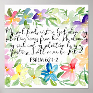 Affiche Mon âme trouve le repos en Dieu seule