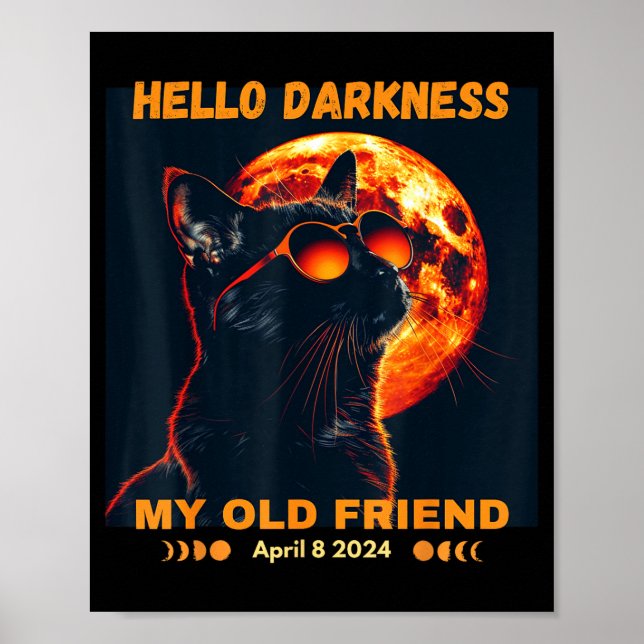Affiche Mon ami de l'obscurité éclipse solaire Hello (Devant)