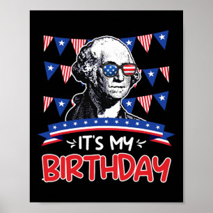 Affiche Mon anniversaire fête de l'Indépendance George Was