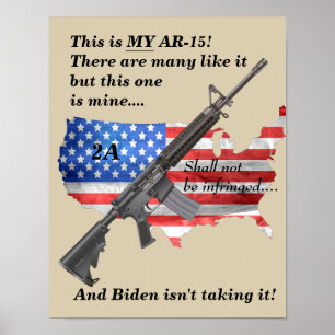 Affiche Mon AR15 Ne Doit Pas Être Violé Par Biden