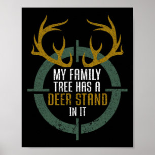 Affiche Mon Arbre Familial A Un Deer Stand Dans Il Chasse