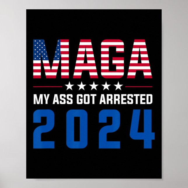 Affiche Mon arrestation 2024 Funny Anti-Trump Democrat Gag (Devant)