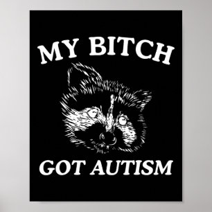 Affiche Mon Autism Racoon mème Trash Panda femmes Mens