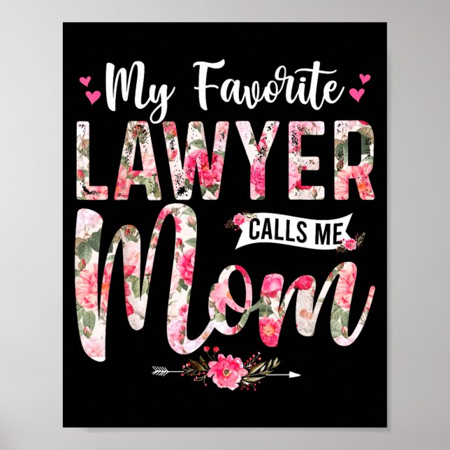 Affiche Mon avocat préféré m'appelle maman bonne fête des  (Devant)