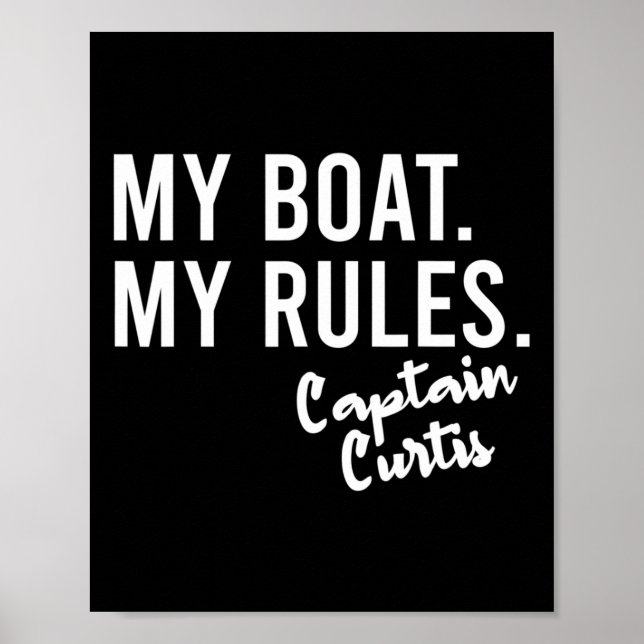 Affiche Mon bateau mes règles capitaine Curtis Bateau pers (Devant)