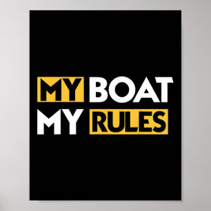 Affiche Mon bateau mes règles voilier voile bateau capitai