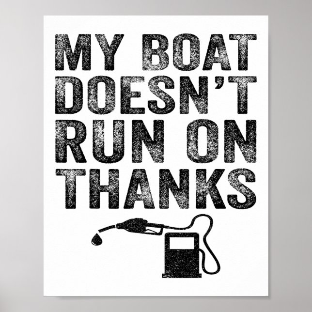 Affiche Mon bateau ne fonctionne pas avec des remerciement (Devant)