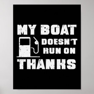 Affiche Mon bateau ne fonctionne pas grâce Funny Casquette