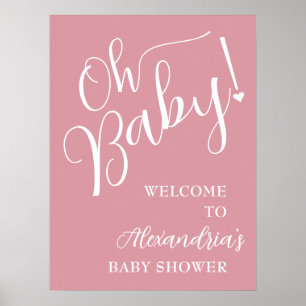 Affiche Mon bébé ! Accueil Baby shower fille