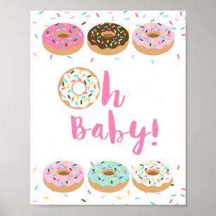 Affiche Mon bébé ! Sprinkie rose beignets de douche