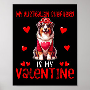 Affiche Mon Berger Australien Est Mon Coeur Valentin Coût