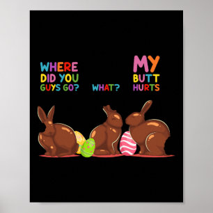 Affiche Mon Beurre Fait Mal À Ce Que Pâques Drôle Lapin De