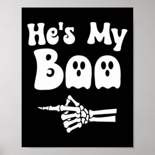 Affiche Mon Boo Correspondant Halloween Pyjama Couples Hes