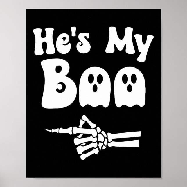 Affiche Mon Boo Correspondant Halloween Pyjama Couples Hes (Devant)