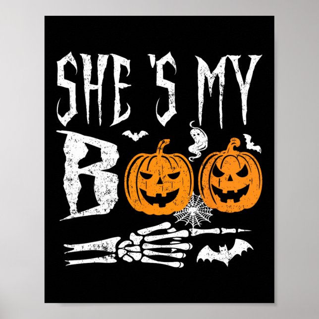 Affiche Mon Boo Skeleton Citrouille Halloween correspondan (Devant)