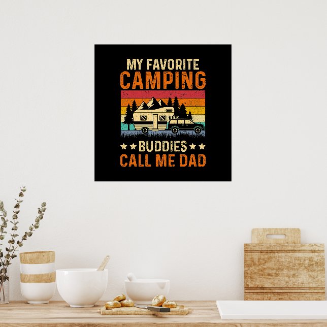 Affiche Mon Camping Préféré - Les Potes M'appellent Papa (Cuisine)