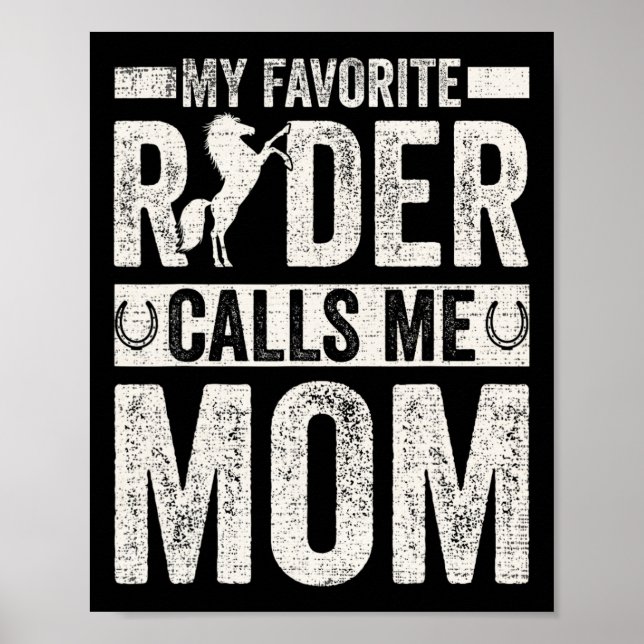 Affiche Mon cavalier Préféré M'Appelle Maman Drôle Horseba (Devant)