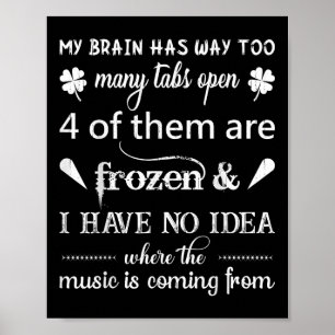 Affiche Mon cerveau a beaucoup trop de ongles ....la musiq