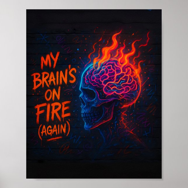 Affiche Mon cerveau est en feu (encore) (Devant)