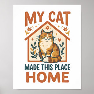 Affiche Mon chat a fait de cet endroit une maison Art mura