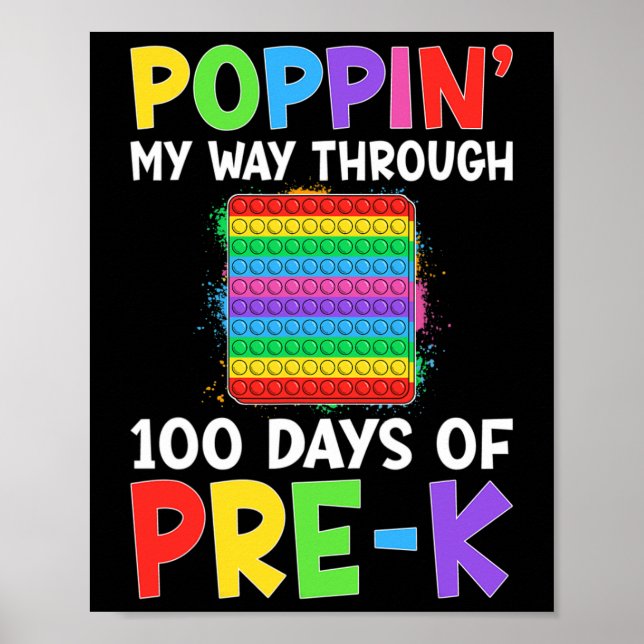 Affiche Mon Chemin À Travers 100 Jours D'École Pré-k Garço (Devant)