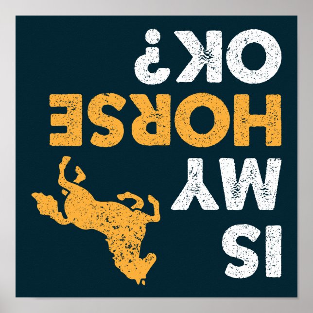 Affiche Mon Cheval Est-Il D'Accord ? Drôle à l'envers vers (Devant)