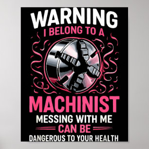 Affiche Mon Chevalier en Épouse Petit Ami Machiniste Funny