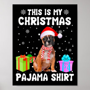 Affiche Mon Chien de Noël Chien de Chien de Chien Pajama C