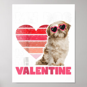 Affiche Mon chien est ma Saint Valentin - Tattoo Shih Tzu 