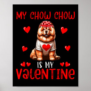 Affiche Mon Chow Chow est mon costume simple de la Saint-V