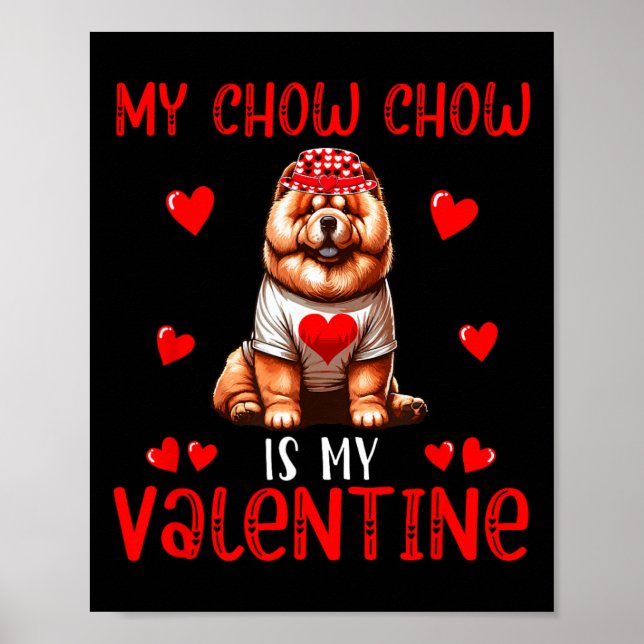 Affiche Mon Chow Chow est mon costume simple de la Saint-V (Devant)