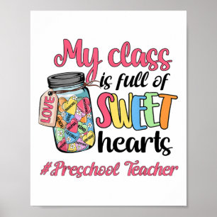 Affiche Mon Cl Est Plein D'Amour Enseignant Préscolaire Va