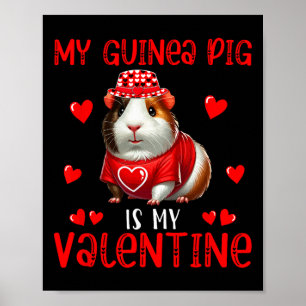 Affiche Mon cochon d'Inde est mon cœur de la Saint-Valenti