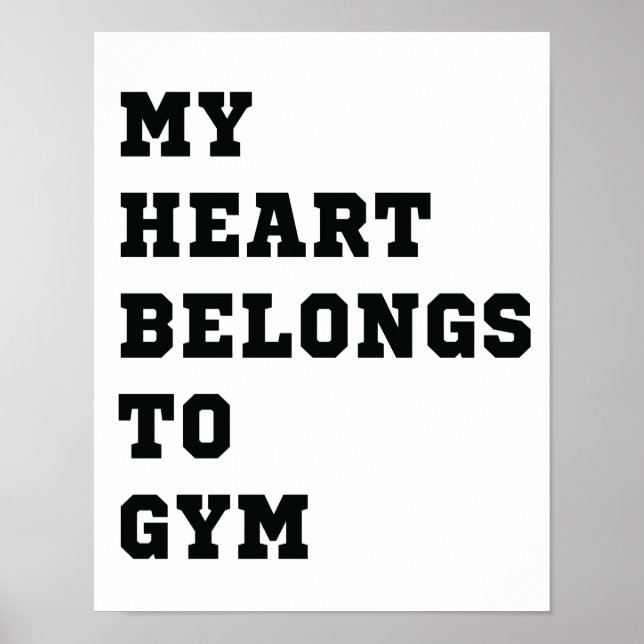 Affiche Mon coeur appartient à la gym (Devant)