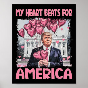 Affiche Mon cœur bat pour la Saint-Valentin Trump America