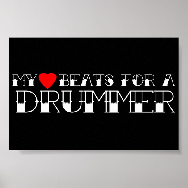 Affiche Mon coeur bat pour un batteur (Devant)