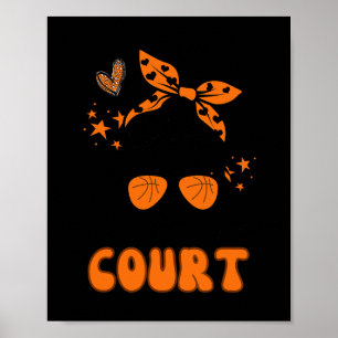 Affiche Mon cœur est sur ce court Sketll maman chignon sal