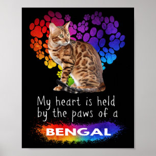 Affiche Mon Coeur Est Tenu Par Les Pattes D'Un Chat Du Ben