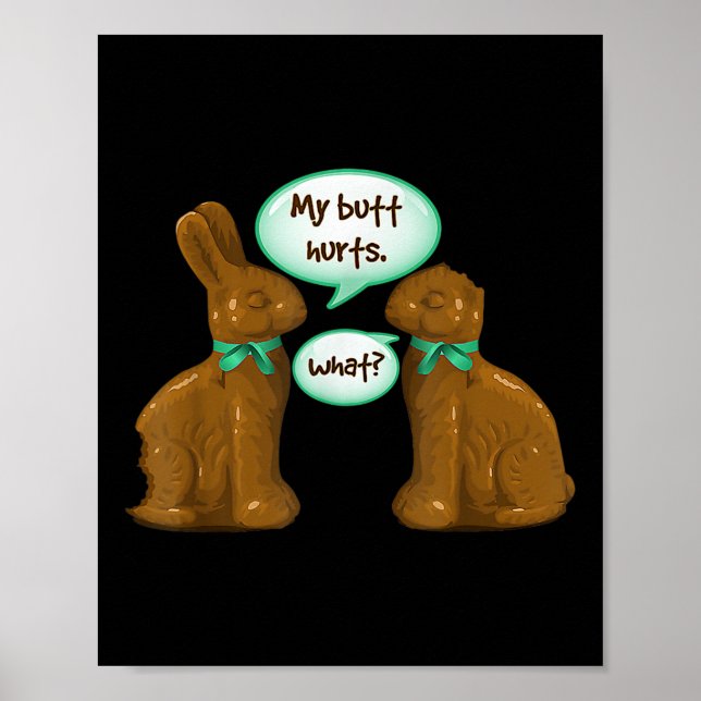 Affiche Mon coeur fait mal au lapin lapin au chocolat Joye (Devant)