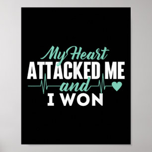 Affiche Mon Coeur M'A Attaqué Et J'Ai Gagné - Attaque Card