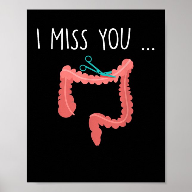 Affiche Mon Colon Manquant Drôle Ostomie Ostomate Chirurgi (Devant)