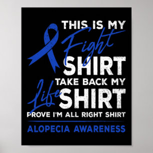 Affiche Mon combat Alopecia Sensibilisation Aa Ribbon Warr