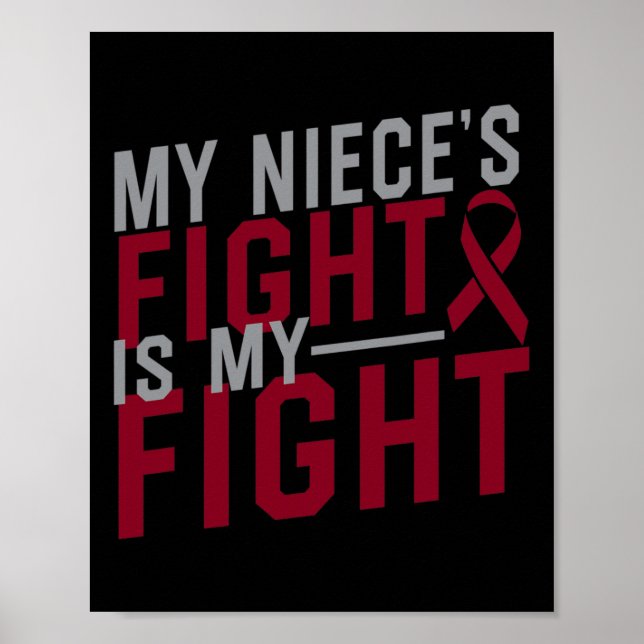 Affiche Mon combat de nièce est mon combat contre l'anémie (Devant)