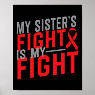 Affiche Mon combat de soeur est ma lutte contre le cancer 