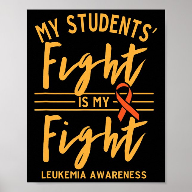 Affiche Mon combat étudiant est ma lutte contre la leucémi (Devant)