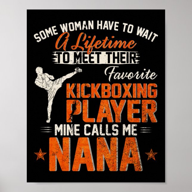 Affiche Mon combattant de kickboxing MMA préféré m'appelle (Devant)